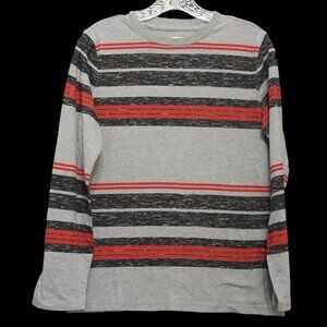 Urban Pipeline Ultimate Long Sleeve T-Shirt Gray with Black and Red Stripes Boys